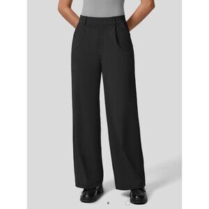 Halara High Waisted Plicated Pocket Straight Leg Work Pants Sz XL Petite Womens
